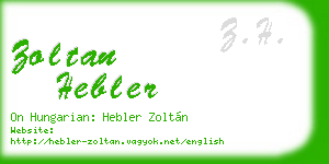 zoltan hebler business card